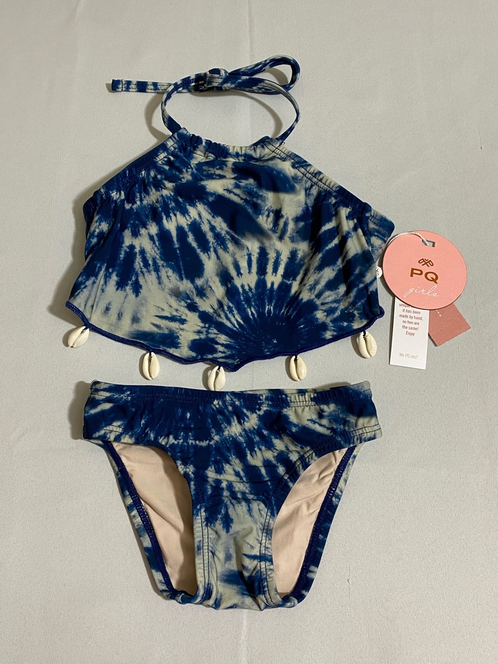 PILYQ Deep Soul Coco Shell Tie-dye Bikini Set Toddler Girl's Size 2